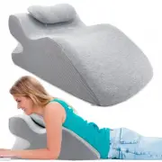 Face Down Prone Pillow - Ergonomic Memory Foam Triangle Pillow Wedge with Sma...