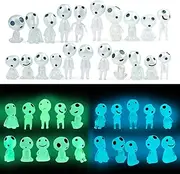 CCINEE 20Pcs Glow in Dark Tree Elves Fairy Luminous Ghost Micro Landscape Accessories Miniature Tree Elves Decoration for Garden Landscape Aquarium Dollhouse Potted Plants Decoration