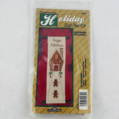 Traditions Holiday Bell Pull Kit Gingerbread House T8802 Counted Cross Stitch
