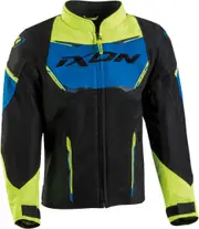 Ixon Striker Air Kids Motorcycle Textile Jacket, black-blue-yellow, Size 14 years Black Blue Yellow