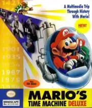 Mario's Time Machine Deluxe + Manual MAC CD Bowser world history events game!