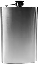 NUZAMAS 10 Oz Whiskey Flask Portable Mini 304 Stainless Steel Hip Flask Pocket Container Small Hip Flask Liquor Hip Bottle Wine Buckets for Hiking Hunting Camping