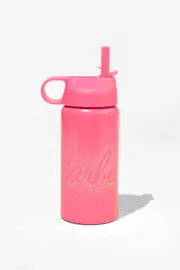 [Cotton On Kids] Cotton On Kids - Barbie Kids Metal Drink Bottle - Lcn mat barbie/pink gerbera shimmer logo SOLID LCN MAT BARBIE/PINK GERBERA SHIMMER LOGO