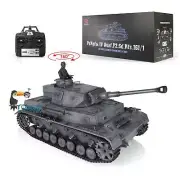 Henglong Gray 1/16 7.0 Customized Panzer IV F2 RTR RC Tank 3859 Metal Wheels