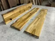3 Pack Live Edge Spalted Poplar Shelves/ Kiln Dried Shelf Wood/Spalted Wood