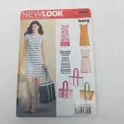 New Look Sewing Pattern 6095 Fitted Dress Tote Bag Womens 10 12 14 16 18 20 22