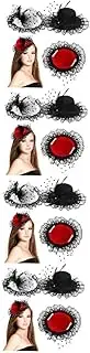 [FRCOLOR] Bow Fascinator Hats for Women Elegant Head for Bride Formal Dressy Events and Tea Parties Mesh Design and Comfortable Durable Hair Accessories