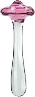 HGDTYRI BDSM Glass Anal Plug Butt Plug with Handle, Super Smooth Anal Dildo Penis Dildos Anus Dilator Prostate Massager Sex Toys for Women Men(Pink Rosa)