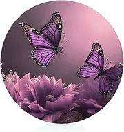 Chopping Blocks, Flowers And Purple Butterfly Printed Chopping Block,fruit Chopping Block,thickened Chopping Block,round Chopping Block