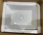 VC CUCINE White Rectangle Above Counter Ceramic Vanity Sink LZS001S 19x15x5.25