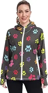 [Caihoyu] Hoodies For Women Zip Up Quick Dry Workout Shirts UPF 50+ Protection