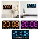 LED Alarm Clock Desk Digital Clock Large Screen Display Dimmer Desktop LED