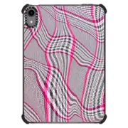 iPad mini (6th gen) iPad Impact Case Distorted Plaid - Pink