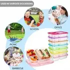 7X Kids Adults Lunch Box Container Picnic Bento 3 Compartments Storage Box