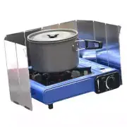 10 Plates Wind Screen Aluminum Foldable Stove Wind Shield Camping Portable