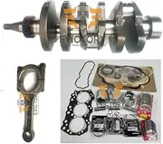 for Mitsubishi S3QT S3Q-2 S3Q2 S3Q crankshaft + Connecting Rod + Overhaul Rebuild kit + Engine Piston + Ring + crankshaft Main conrod Bearing + Complete Gasket kit