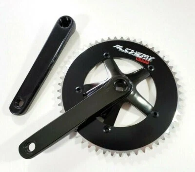 MOJO ALCHEMY 49t Fixed gear Track Crankset & BB - 144BCD Black 165mm