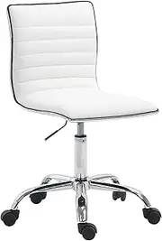 (White) - Poly and Bark Risa Task Chair in Vegan Leather, White