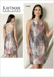 Vogue Sewing Pattern V1481 1481 Kay Unger Dress Pattern Size 14-22
