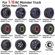RC Car 170/155/150mm Tyre Weels 17mm Hub for 1/8 Monster Truck Traxxas