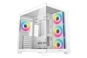 DeepCool CG530 4F WH ATX Case, Tempered Glass, 4 Pre-Instaled Fans, USB3.02Gen2 Type-C x1Audio/Mic1, Cable, Supports Rear Connect R-CG530-WHADA4-G-1