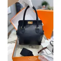 在飛比找蝦皮購物優惠-二手精品 HERMES TOOLBOX 20 黑色 銀扣 E