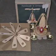 Richard Glaesser Wooden Christmas Pyramid Candle Carousel Germany Hand Made NEW