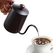 Pour Over Coffee Kettle - Pour Over Kettle | Heated Gooseneck Spout Hand Drip Tea Pot,600ml Camping Coffee Pot, Stainless Steel Long Narrow Drip Cup for Home, Camping Or Travel Use
