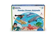 Learning Resources Jumbo Ocean Animals - 6 Pieces, Ages 3+ Toddler Learning Toys, Sea Animals Figure for Kids, Preschool Toys