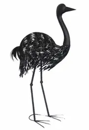 Black Metal Emu Garden or Indoor Statue 1.46mt Tall