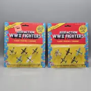 Vintage Funrise Toys Micro Action WWII Fighters Planes New Sealed See Details