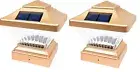 Set of 2 Copper Color Square Solar Light Post Cap 4x4 PVC Fence Style 246CX2