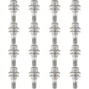 Set of 16 Wheel Bolts, Flat Washer, M12 x 1.25, Suitable Citroen & Peugeot Cars