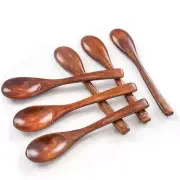 HANSGO Small Wooden Spoons, 6PCS Small Soup Spoons Wooden Spoons for Eating w...