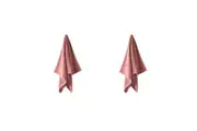 2PK Linen House Velour Stripe Cotton Rosette Soft Quick Dry Bath Mat 60x80cm
