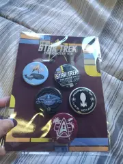 Star Trek The Cruise VIII Set Of 5 Pins Buttons Badges