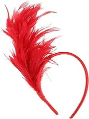 CIMAXIC Headwear Headband Headbands Head Bands Tea Party Fascinator Mardi Gras Headband Derby Fascinator Hair Clip Hat Bowler Fascinator Fascinators Hats for Women Cocktail Hat Red