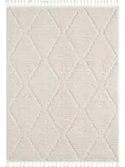 Alfie Ivory Diamond Textured Rug