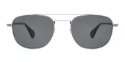 Garrett Leight CLUBHOUSE II SUN SV-BK/BS Men's Sunglasses Silver Size 51