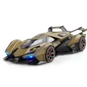 Catzon Pull Back Model Car 1:22 Scale with Light & Sound Great Gift for Men-Green