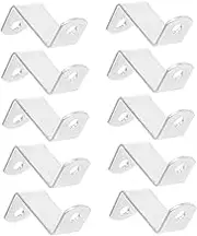 EXAOMBLE 10pcs Canvas Offset Clip Metal Frame Hardware Picture Framing Tool Hardware for Photo Clips Picture Framing Supplies Pictures Frame Backing Hardware Corner Clips Silver Iron
