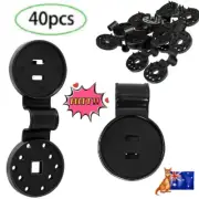 40pcs Shade Cloth Plastic Clips Shade Netting Black Clips for Greenhouse Outdoor