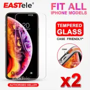 2x GENUINE EASTele Apple iPhone XS Max XR 8 Plus Tempered Glass Screen Protector