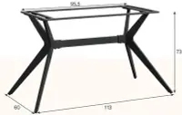 在飛比找Yahoo!奇摩拍賣優惠-【風禾家具】QT-676-5@EGS工業風黑砂啞光5尺金屬餐