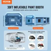 Inflatable Spray Paint Booth 29x15ft Portable 950W750W Tent for Outdoor Use