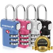 4 TSA Approve 3 Digit Combination Travel Suitcase Luggage Lock Bag Padlock Reset
