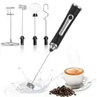 Rechargeable Milk Frother with Stand,Handheld Electric Foam Maker, Waterproof...