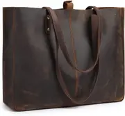 Women's Leather Shoulder Tote Bag, Large Work Purse