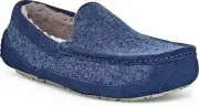 NEW UGG ASCOT SUEDE WOOL DSPP NAVY BLUE SLIDE SLIP ON MENS SIZE 7 (1103890)