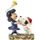 Enesco Peanuts SNOOPY 聖誕史努比親露西居家擺飾 EN86166